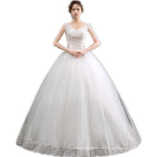 HQ189 Sexy V-neck Simple Wedding Dress Spaghetti Strap Lace Up Lace Cheap Wedding Dress Ball Gown